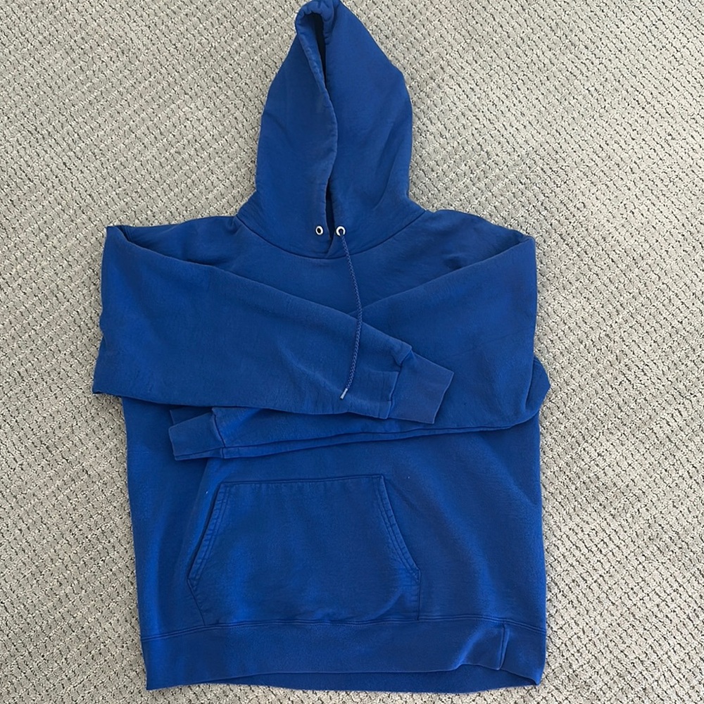 Hanes Blue Pullover Hoodie Sweatshirt